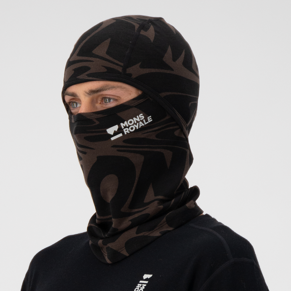 Mons Royale (Sample) - Unisex Santa Rosa Merino Flex 200 Balaclava - Signal Lost Cedar
