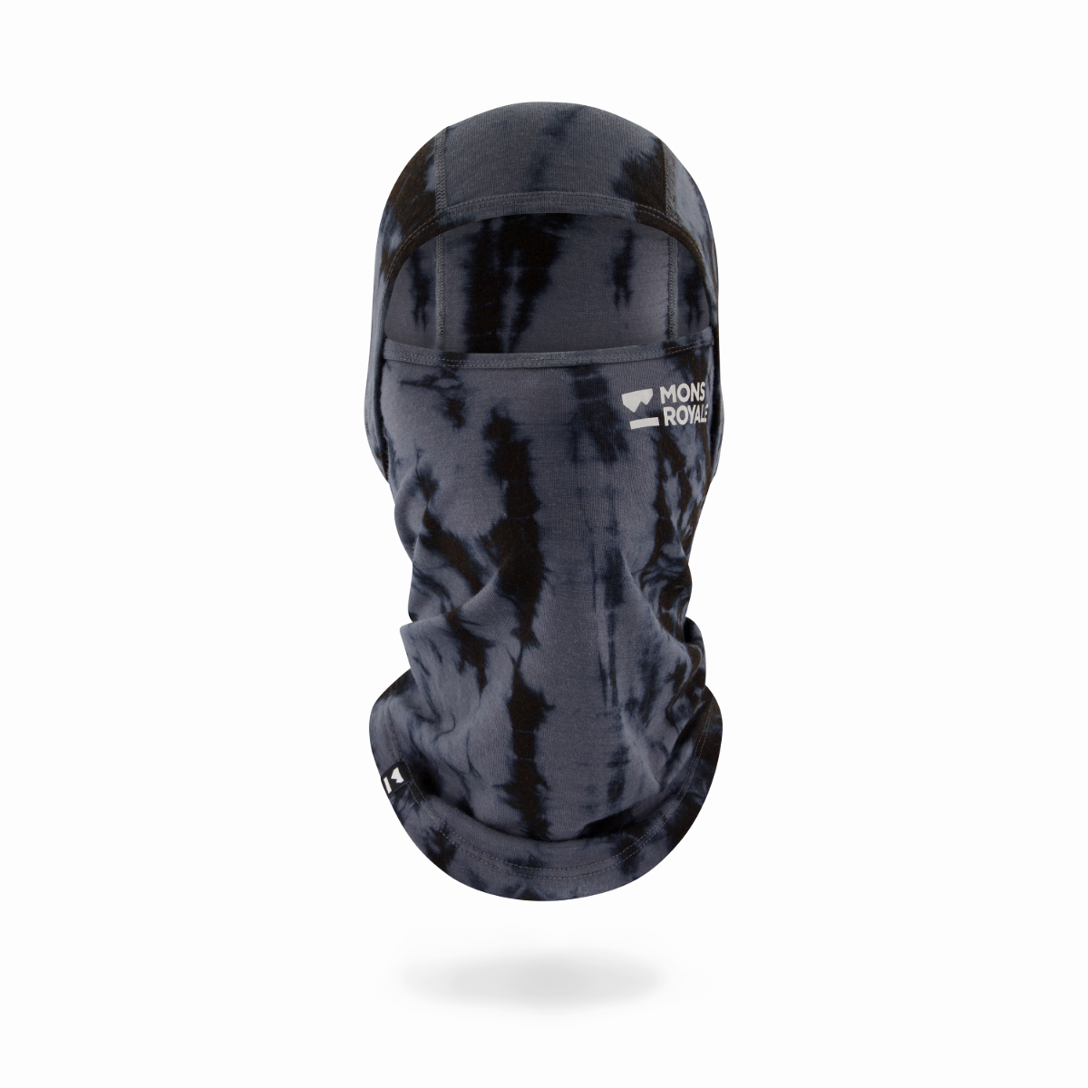 Mons Royale (Sample) - Unisex Santa Rosa Merino Flex 200 Balaclava Garment Dyed - Grey Tie Dye
