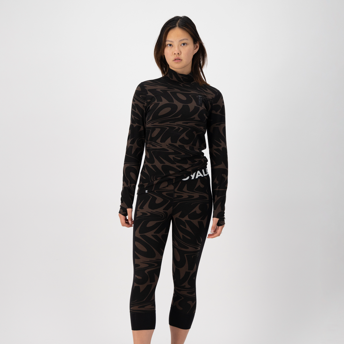 Mons Royale (Sample) - Women's Cascade Merino Flex 200 Mock Neck LS - Signal Lost Cedar