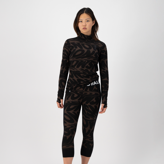 Mons Royale (Sample) - Women's Cascade Merino Flex 200 Mock Neck LS - Signal Lost Cedar
