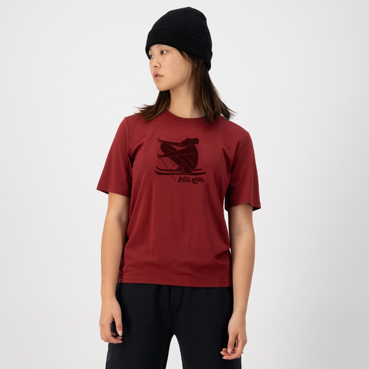 Mons Royale (Sample) - Women's Icon Relaxed Tee - Cherry