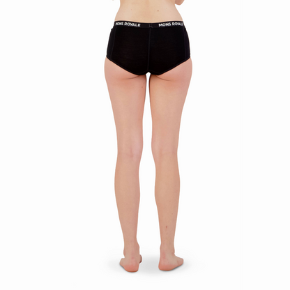 Mons Royale - Women's Sylvia Merino Boyleg - Black - Futureproof.life