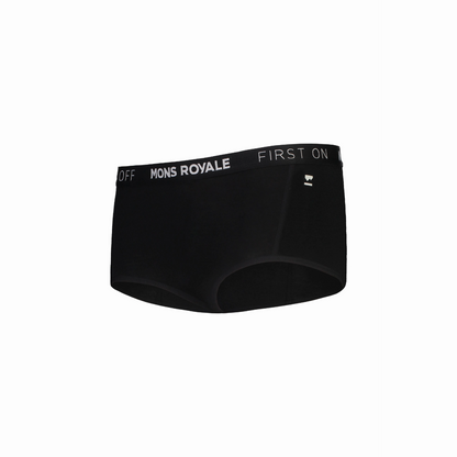 Mons Royale - Women's Sylvia Merino Boyleg - Black - Futureproof.life