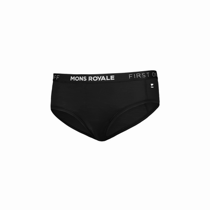 Mons Royale - Women's Sylvia Merino Boyleg - Black - Futureproof.life