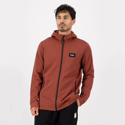 Mons Royale (Sample) - Men's Arcadia Merino Fleece Hoody - Sienna - Futureproof.life