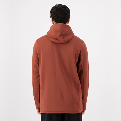 Mons Royale (Sample) - Men's Arcadia Merino Fleece Hoody - Sienna - Futureproof.life