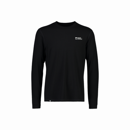 Mons Royale - Men's Cascade Merino Base Layer Long Sleeve - Black - Futureproof.life