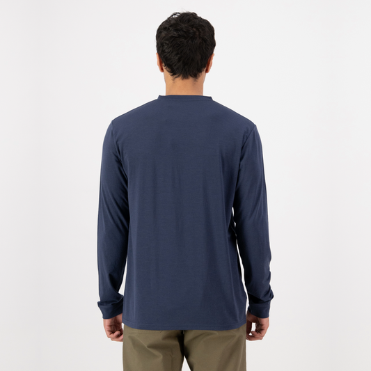 Mons Royale (Sample) - Men's Icon Merino Classic Long Sleeve - Midnight - Futureproof.life