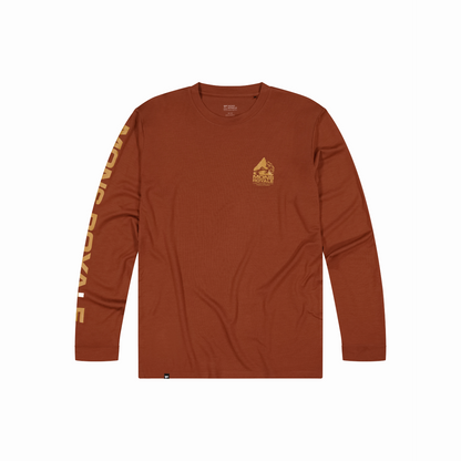 Mons Royale (Sample) - Men's Icon Merino Classic Long Sleeve - Sienna - Futureproof.life