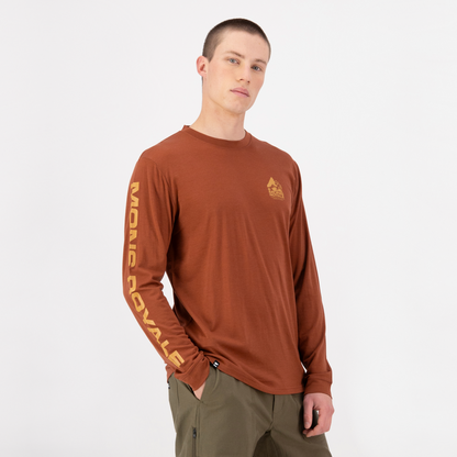 Mons Royale (Sample) - Men's Icon Merino Classic Long Sleeve - Sienna - Futureproof.life