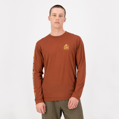 Mons Royale (Sample) - Men's Icon Merino Classic Long Sleeve - Sienna - Futureproof.life