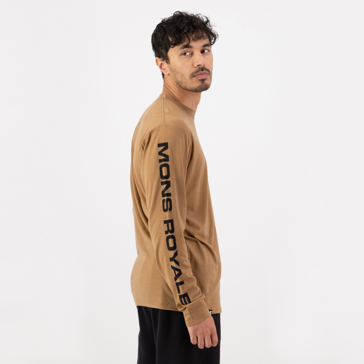 Mons Royale (Sample) - Men's Icon Merino Classic Long Sleeve - Toffee - Futureproof.life