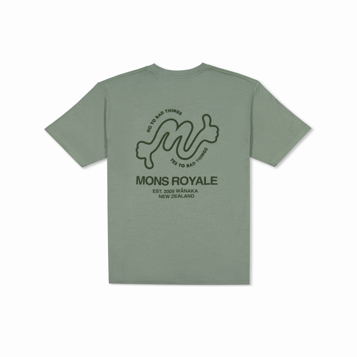 Mons Royale (Sample) - Men's Icon Merino Classic T-Shirt - Willow - Futureproof.life