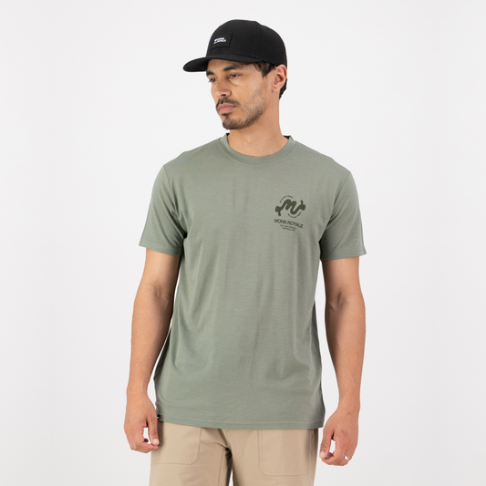 Mons Royale (Sample) - Men's Icon Merino Classic T-Shirt - Willow - Futureproof.life