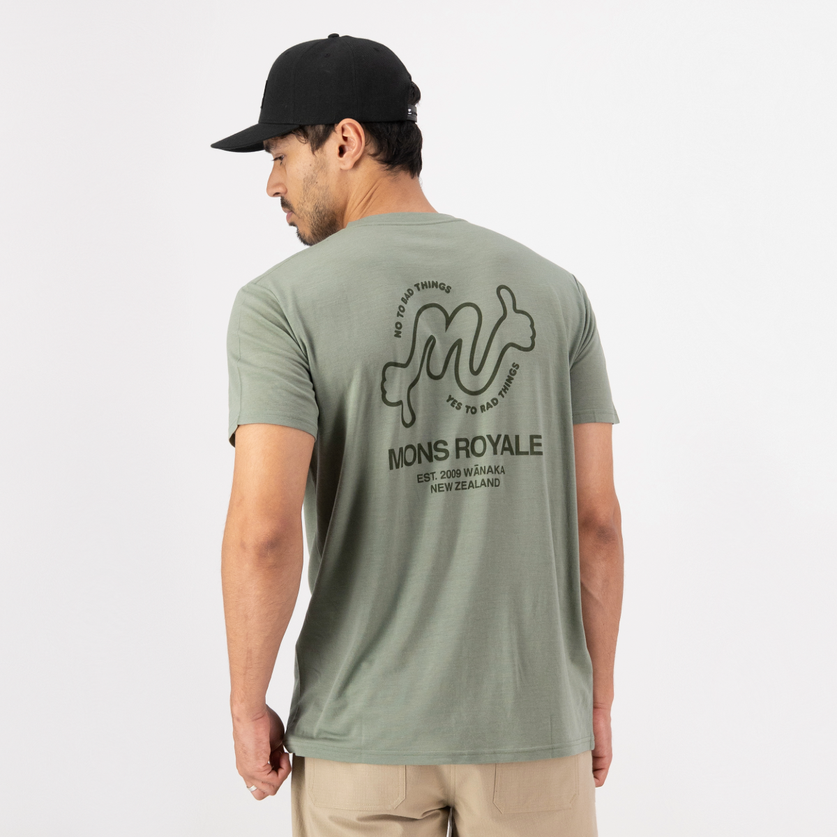 Mons Royale (Sample) - Men's Icon Merino Classic T-Shirt - Willow - Futureproof.life