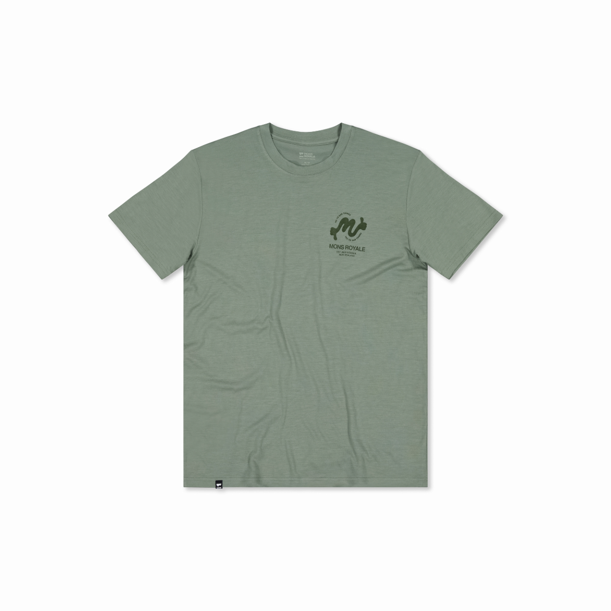 Mons Royale (Sample) - Men's Icon Merino Classic T-Shirt - Willow - Futureproof.life