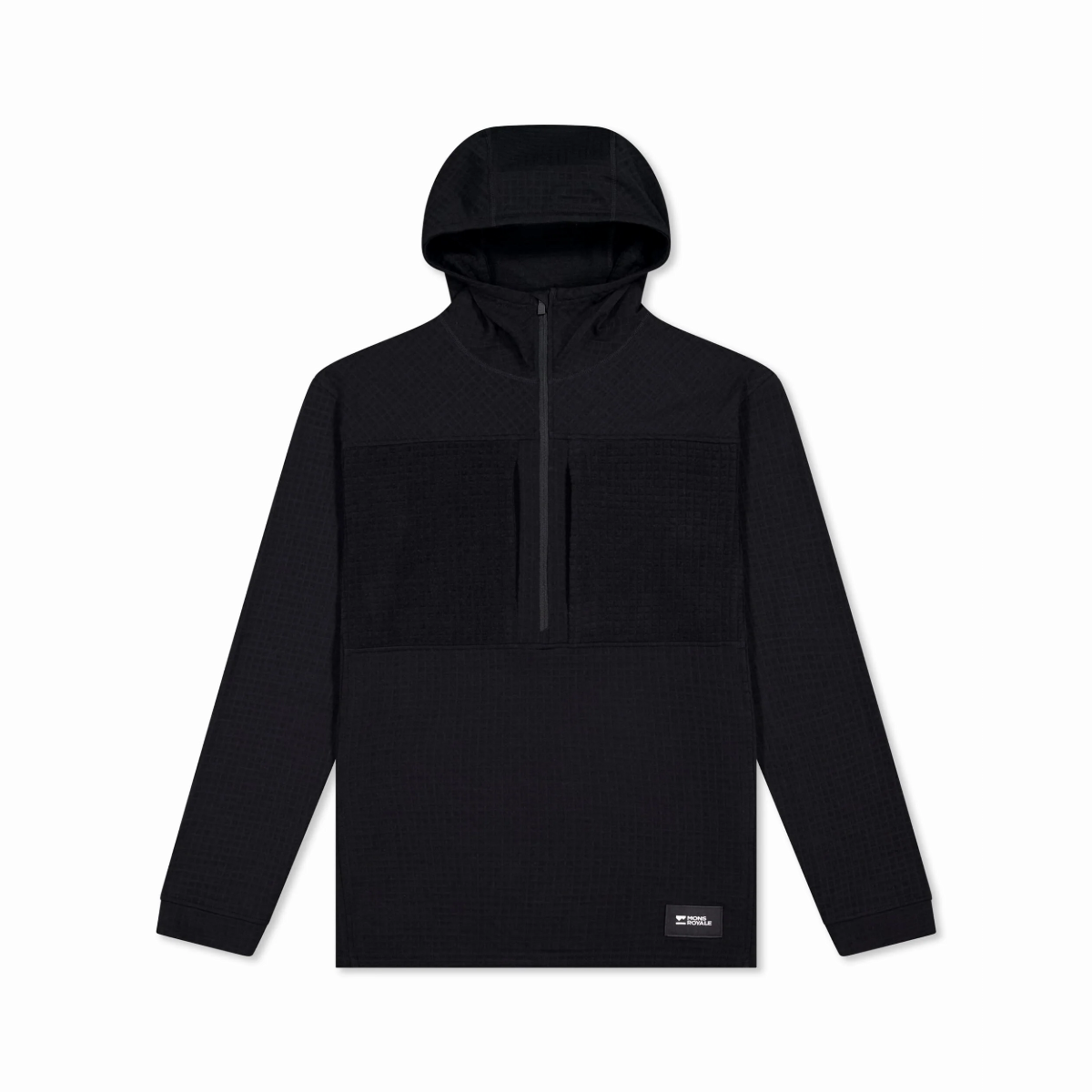 Mons Royale - Men's Offgrid Merino Fleece 1/2 Zip Long Sleeve - Black