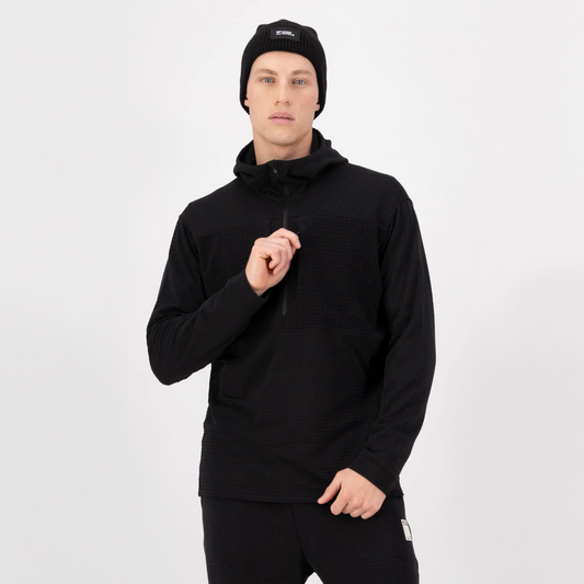 Mons Royale - Men's Offgrid Merino Fleece 1/2 Zip Long Sleeve - Black