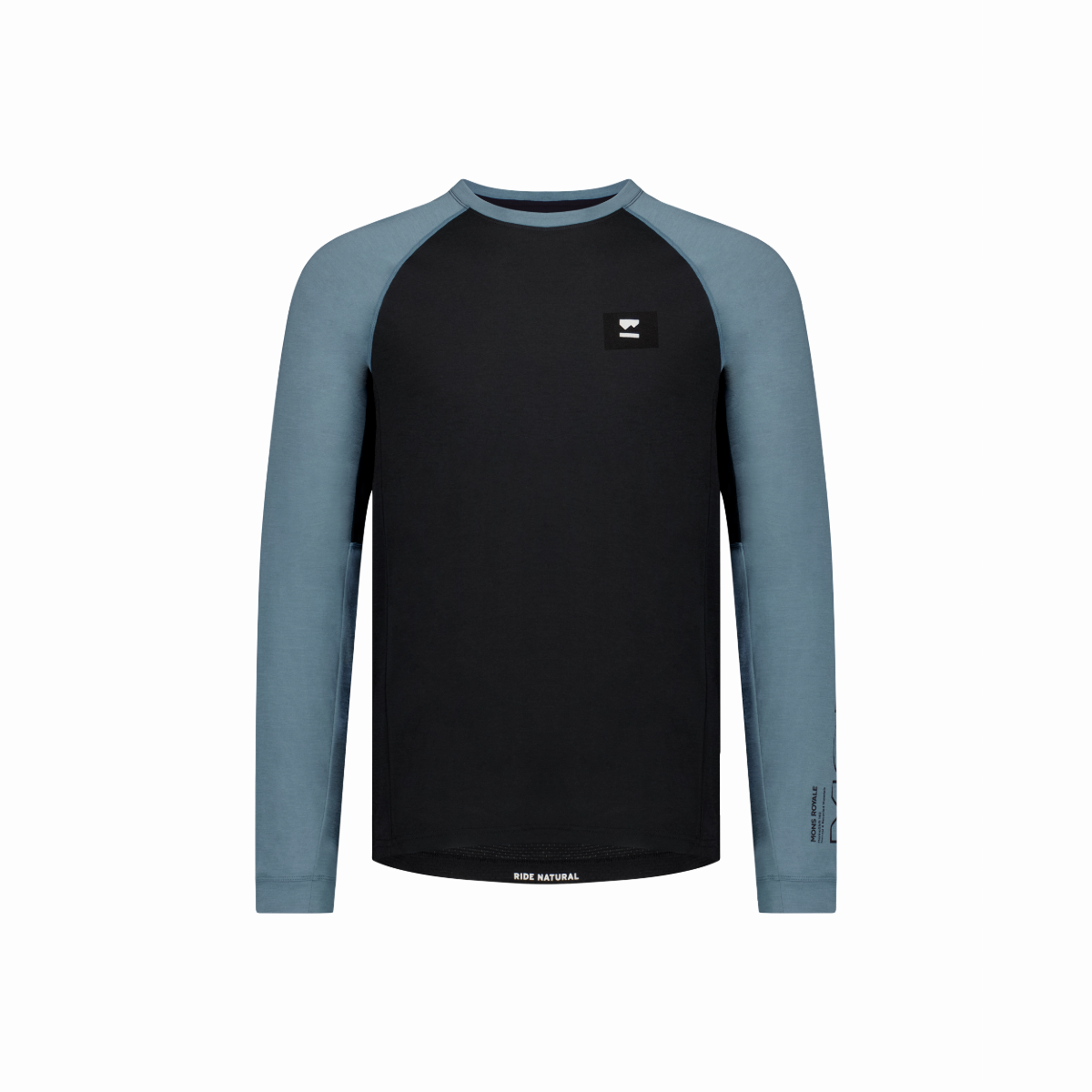 Mons Royale (Sample) - Men's Tarn Merino Long Sleeve - Goblin Blue/Black