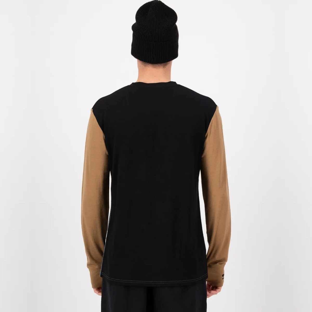 Mons Royale - Men's Yotei Merino Long Sleeve - Goblin Blue/Toffee/Black