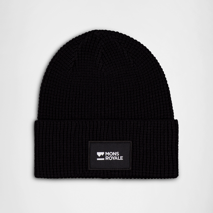 Mons Royale - Unisex Bluff Merino Beanie - Black - Futureproof.life