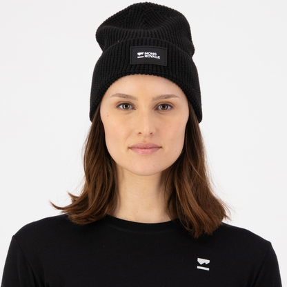 Mons Royale - Unisex Bluff Merino Beanie - Black - Futureproof.life