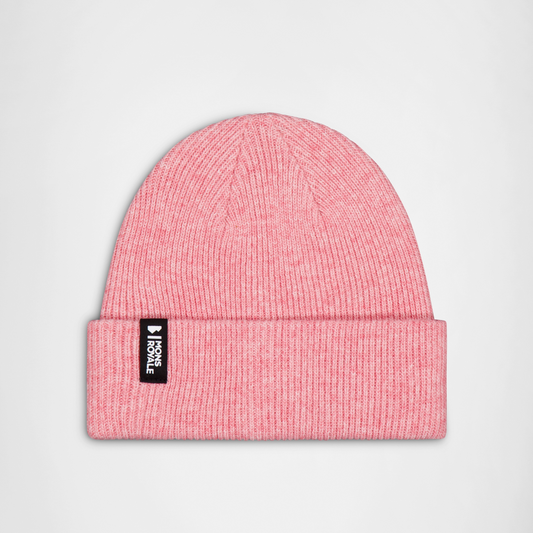Mons Royale - Unisex Chunky Logger Merino Beanie - Winter Rose