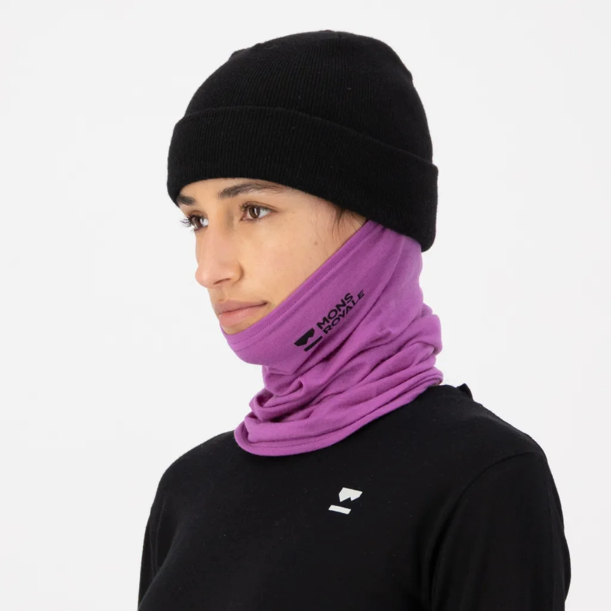 Mons Royale - Unisex Daily Dose Merino Neckwarmer - Purple Bolt
