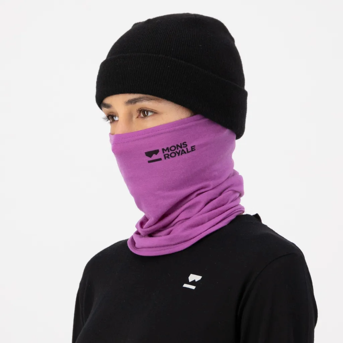 Mons Royale - Unisex Daily Dose Merino Neckwarmer - Purple Bolt