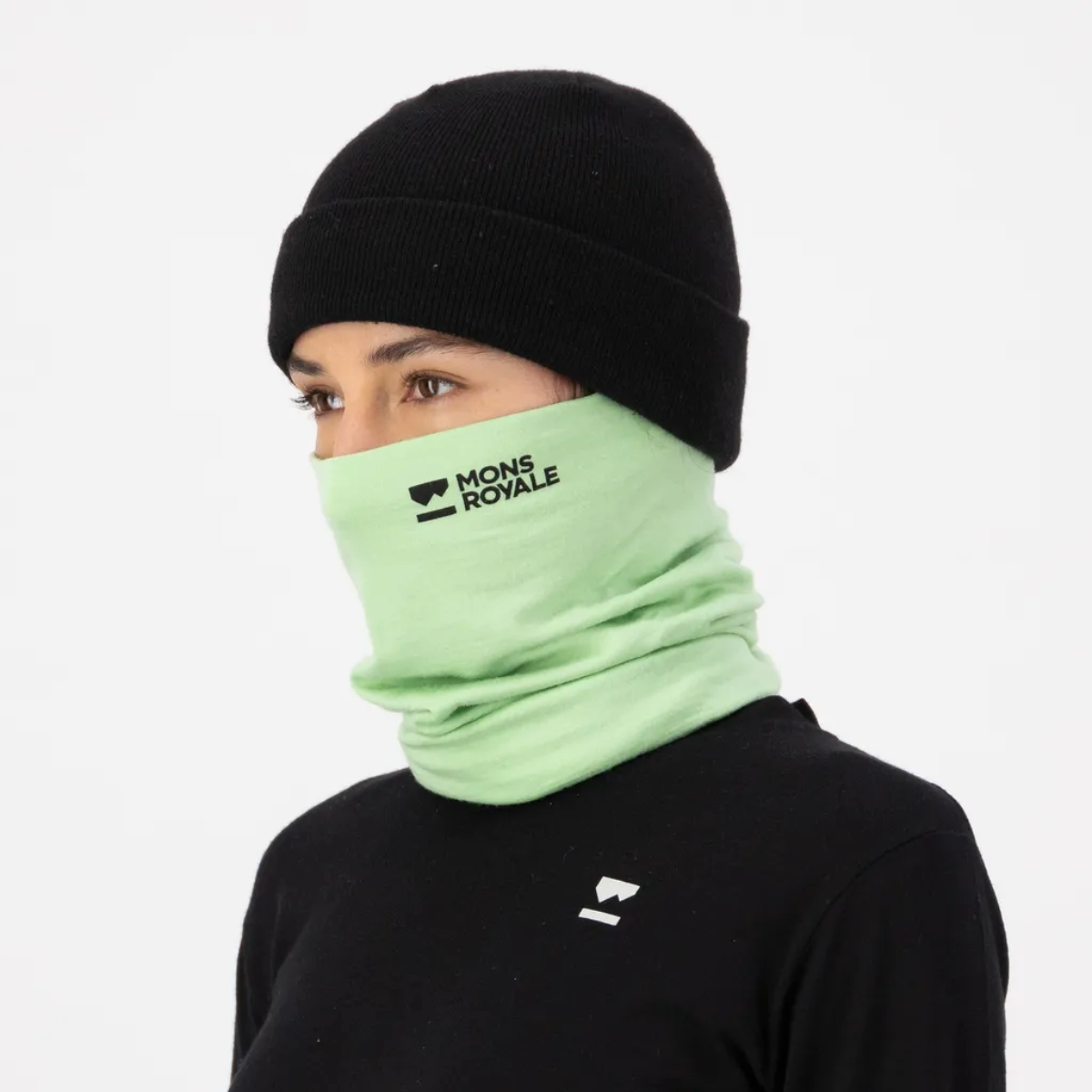 Mons Royale - Unisex Double Up Merino Neckwarmer - Matcha
