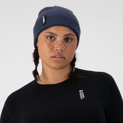Mons Royale - Unisex McCloud Merino Beanie - Midnight - Futureproof.life