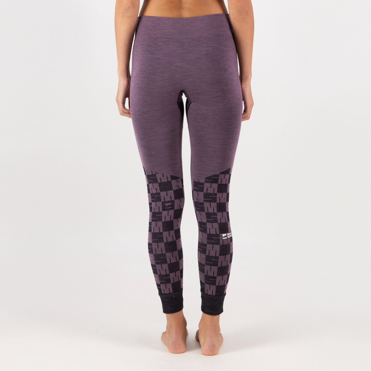 Mons Royale - Women's Ascender Merino Base Layer Legging - Mauve/Black - Futureproof.life