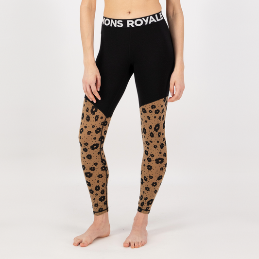 Mons Royale - Women's Cascade Merino Base Layer Legging - Aoraki Lily Toffee