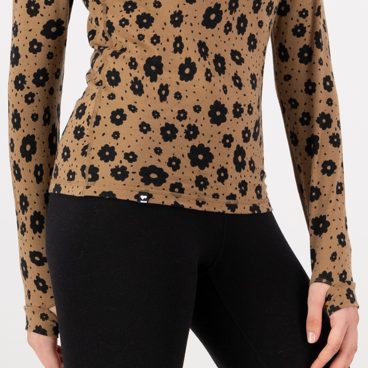 Mons Royale - Women's Cascade Merino Base Layer Long Sleeve - Aoraki Lily Toffee