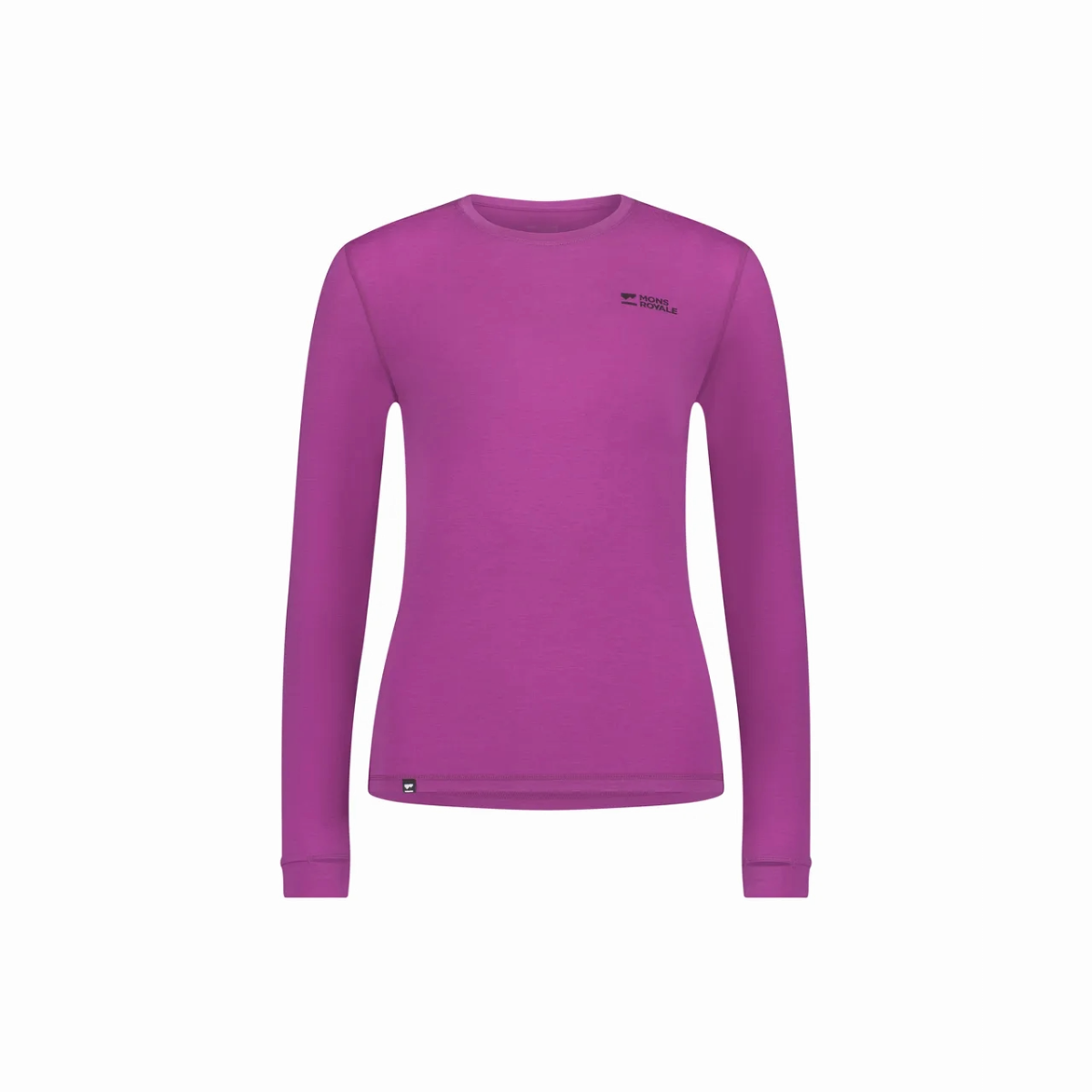 Mons Royale - Women's Cascade Merino Base Layer Long Sleeve - Purple Bolt