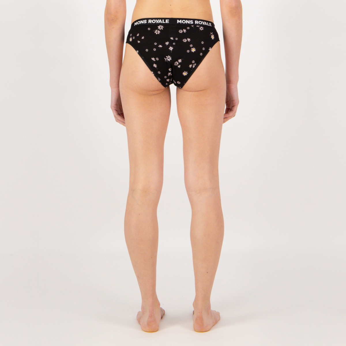 Mons Royale - Women's Folo Merino Briefs - Black Daisy