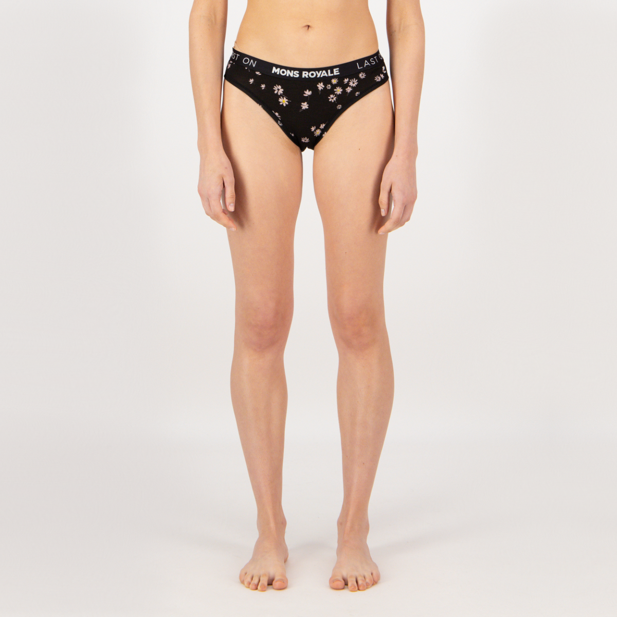 Mons Royale - Women's Folo Merino Briefs - Black Daisy