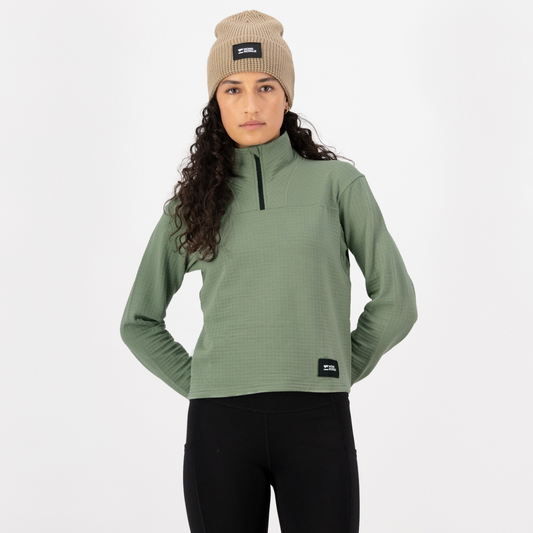 Mons Royale - Women's Offgrid Merino Fleece Long Sleeve - Willow