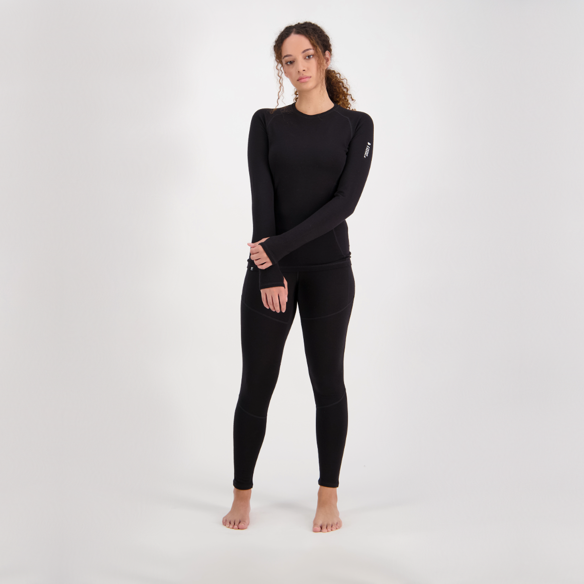 Mons Royale - Women's Olympus Merino Base Layer Long Sleeve - Black