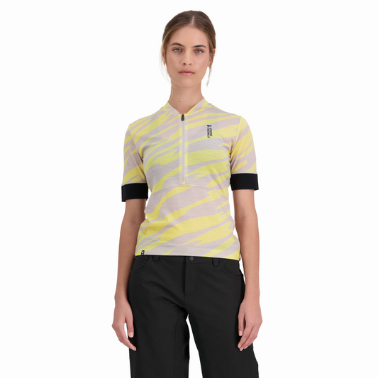 Mons Royale (Sample) - Women's Cadence Half Zip - Limelight Camo