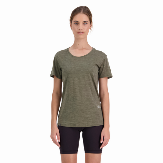 Mons Royale (Sample) - Women's Zephyr Merino Cool Tee - Olive