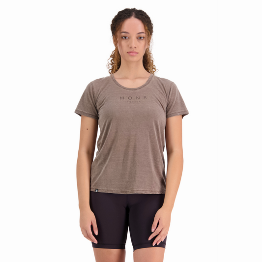 Mons Royale (Sample) - Women's Zephyr Merino Cool Tee - Walnut