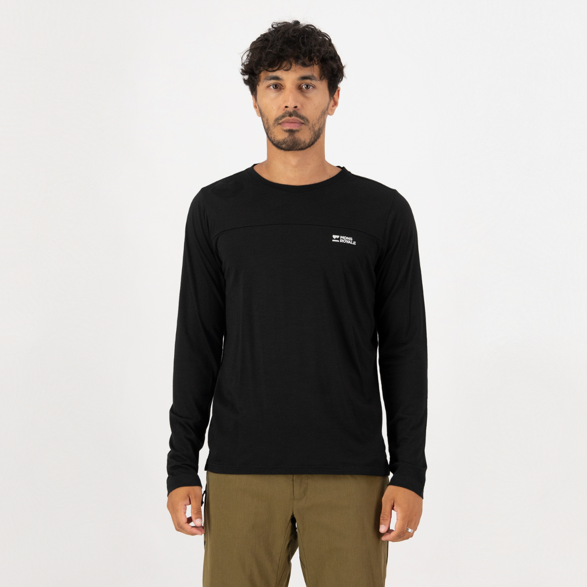 Mons Royale (Sample) - Men's Diversion Merino Bike Jersey Long Sleeve - Black - Futureproof.life
