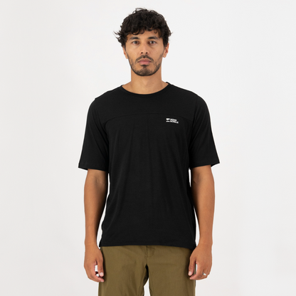 Mons Royale - Men's Diversion Merino Bike Jersey Short Sleeve - Black - Futureproof.life