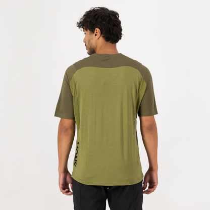 Mons Royale - Men's Diversion Merino Bike Jersey Short Sleeve - Fern/Olive - Futureproof.life