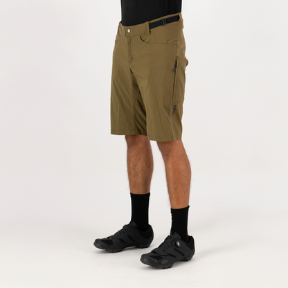 Mons Royale (Sample) - Men's Diversion Merino Trail Shorts - Dark Olive - Futureproof.life