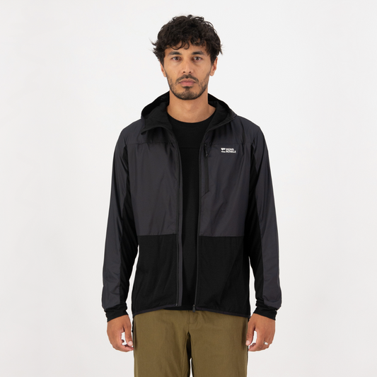 Mons Royale - Men's Diversion Merino Wind Jacket - Black