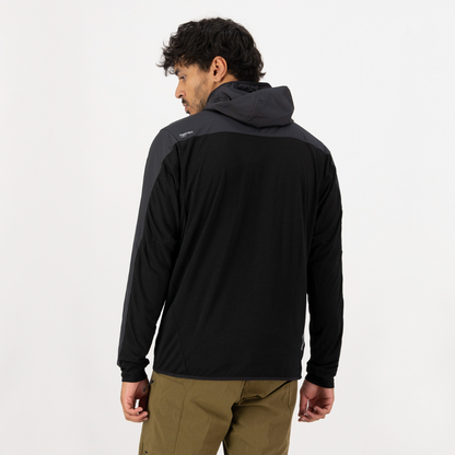 Mons Royale - Men's Diversion Merino Wind Jacket - Black - Futureproof.life