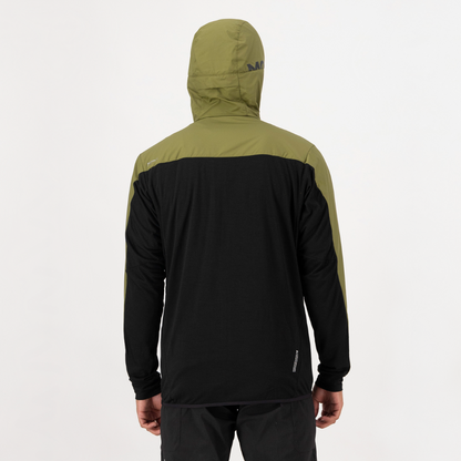 Mons Royale - Men's Diversion Merino Wind Jacket - Fern/Black - Futureproof.life