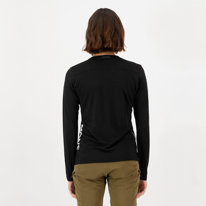 Mons Royale (Sample) - Women's Diversion Merino Long Sleeve Jersey - Black - Futureproof.life
